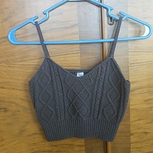 S Grey Knitty Kitty Cami
